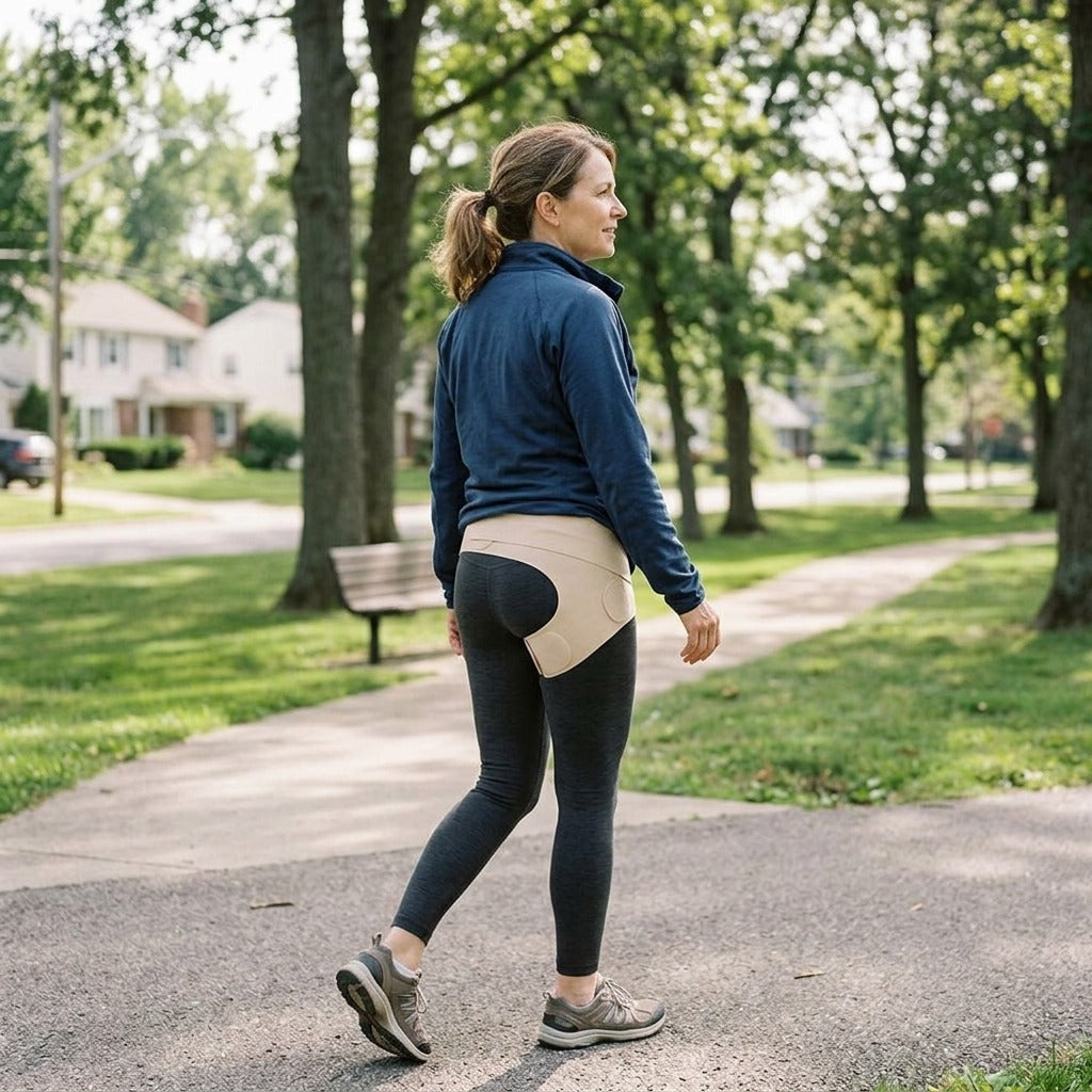 Adjustable Hip and Thigh Compression Wrap - in everyday life