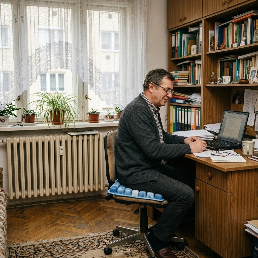 Állítható, felfújható ülőpárna irodába vagy autóba - a mindennapokban
