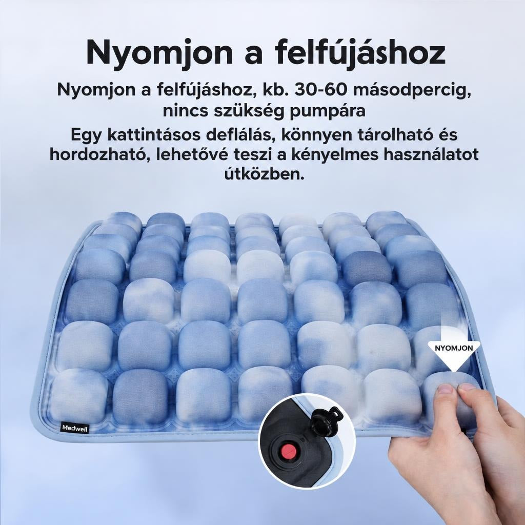 Állítható, felfújható ülőpárna irodába vagy autóba