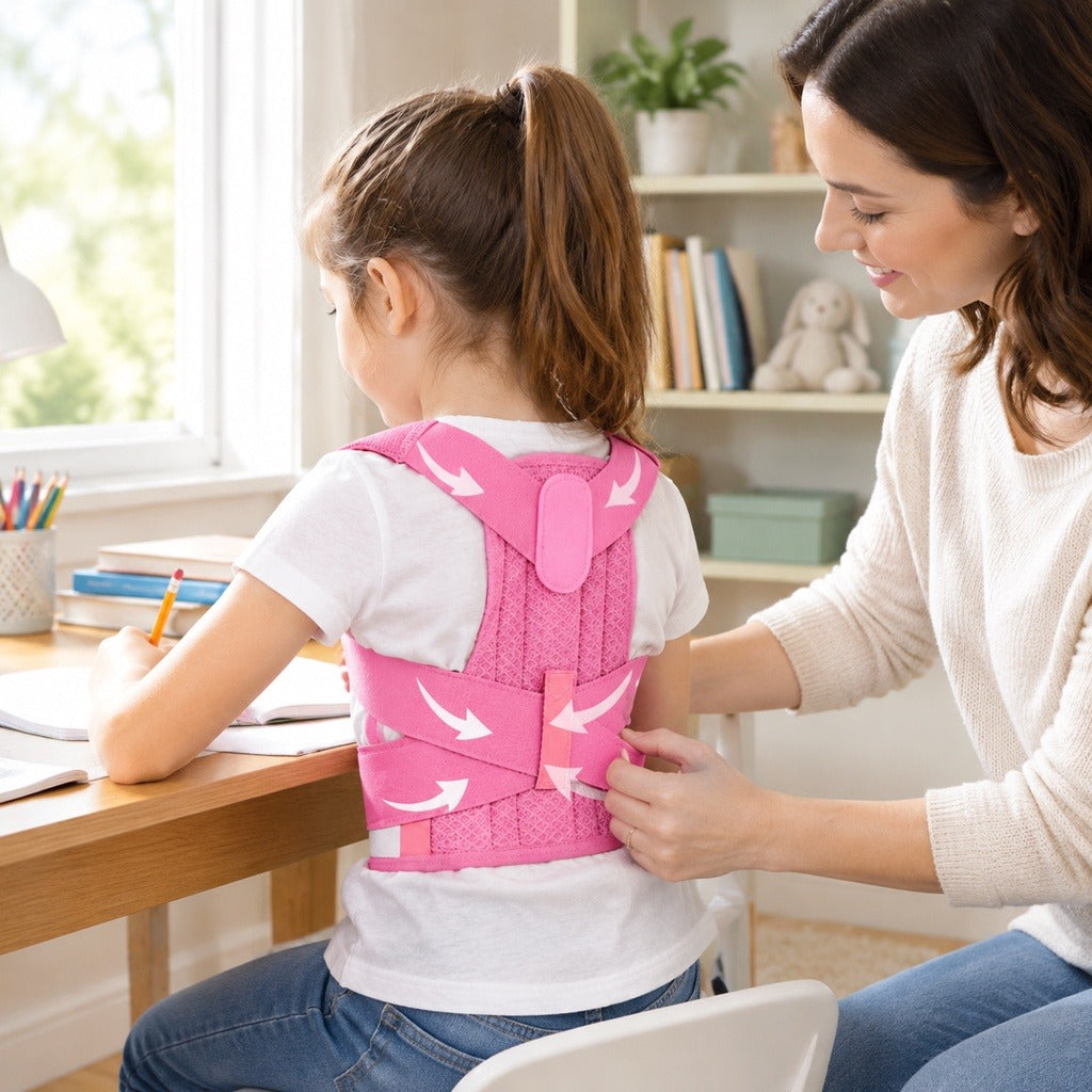 Adjustable Kids Posture Support Belt - at home