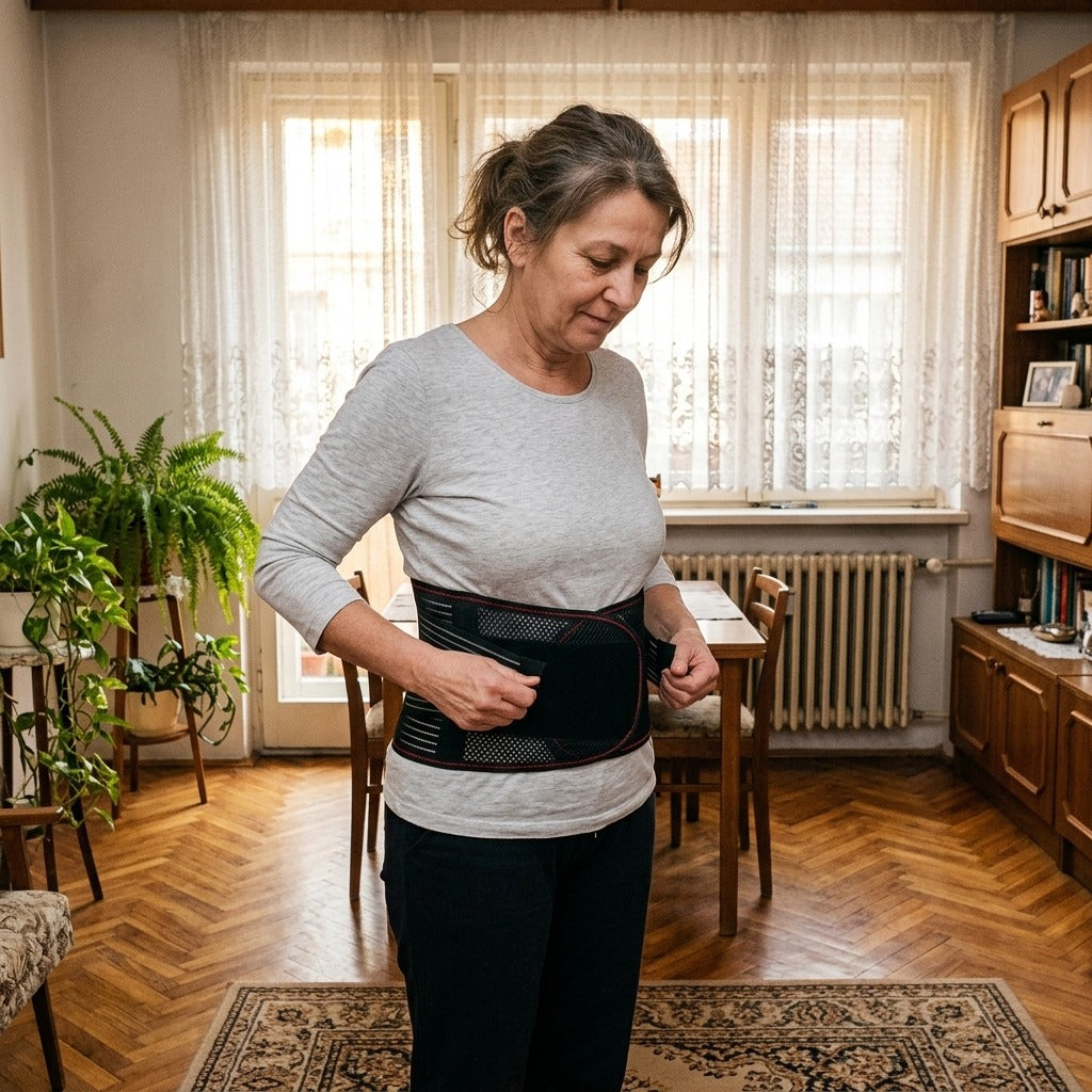 Állítható deréktámasztó öv - otthon