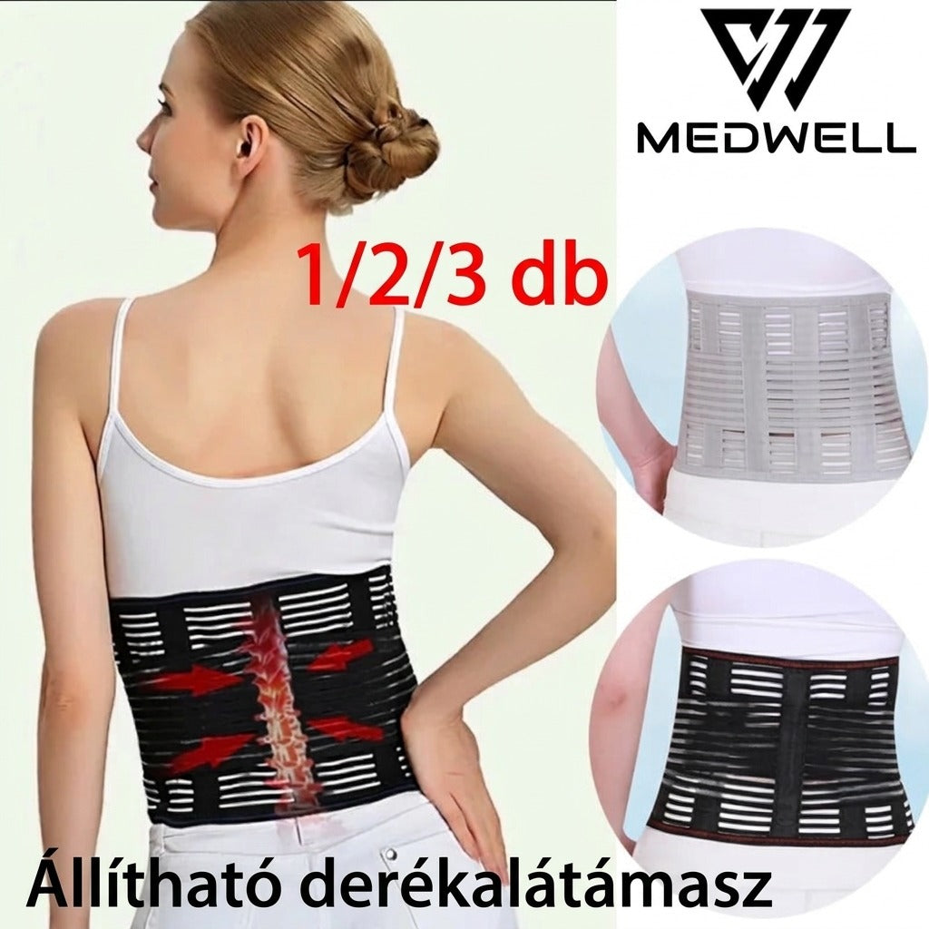 Állítható derékalátámasz 1-2-3 darab Medwell márkájú