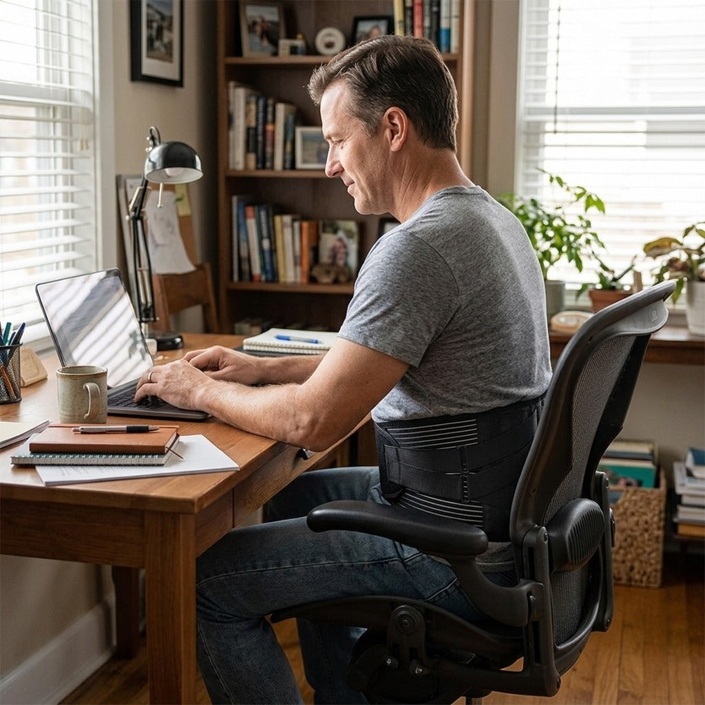 Adjustable Lumbar Support Belt - in everyday life