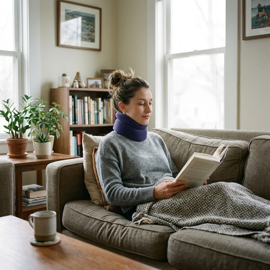Adjustable Neck Brace for Neck Support - in everyday life