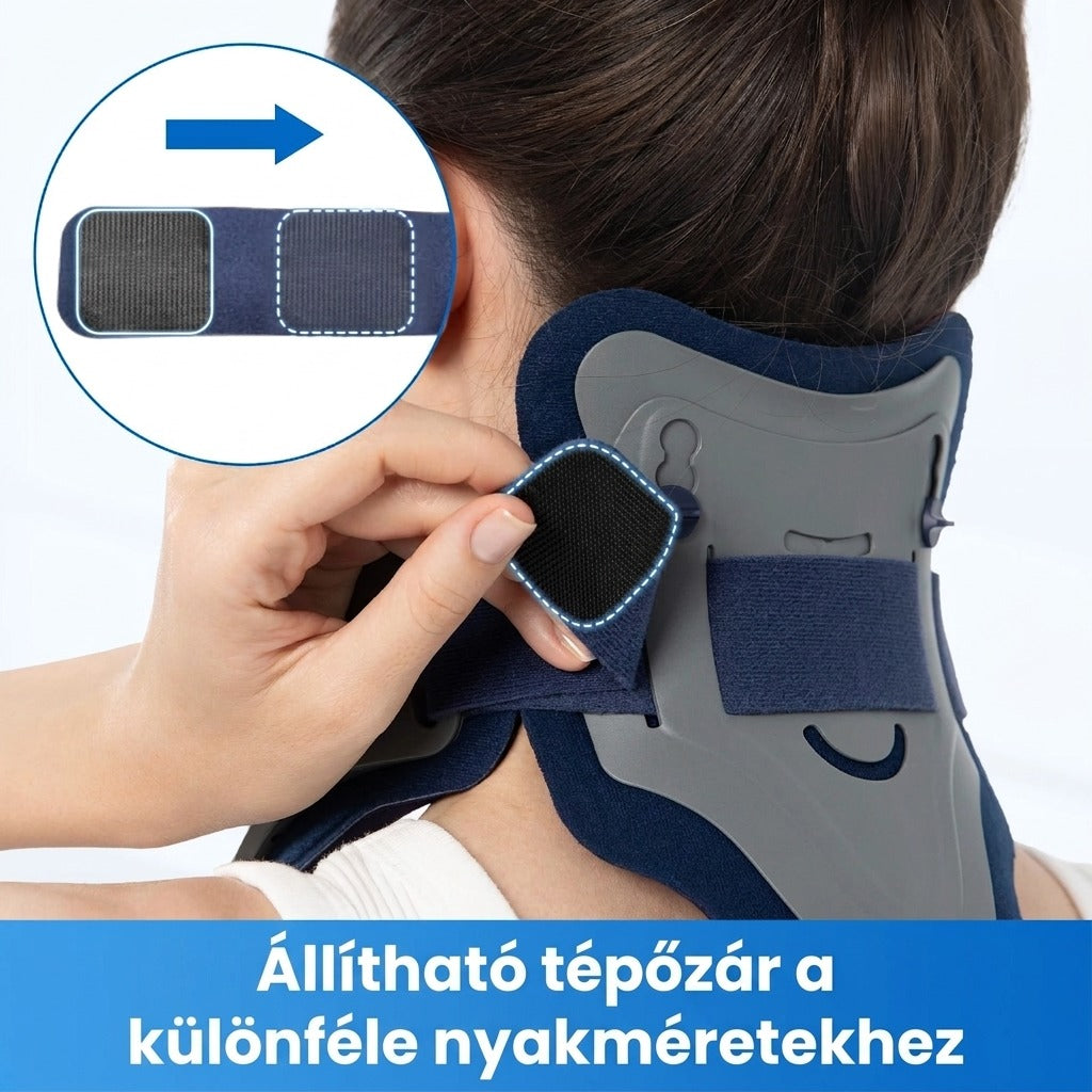 Állítható nyaknyújtó eszköz habpárnákkal
