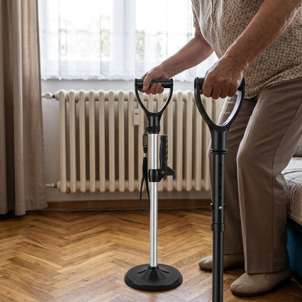 Állítható, csúszásgátlós felállást segítő kapaszkodó - használat közben