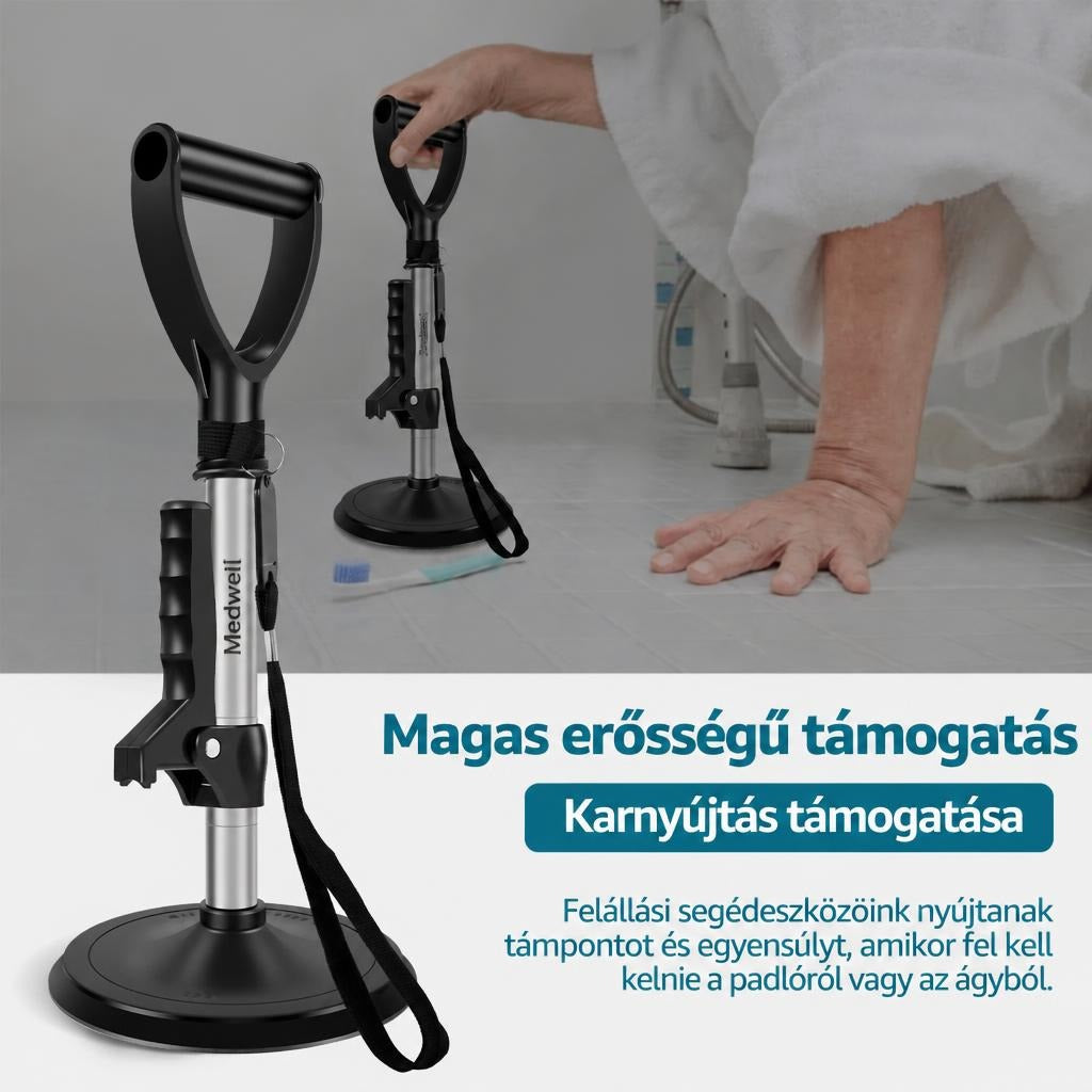 Állítható, csúszásgátlós felállást segítő kapaszkodó