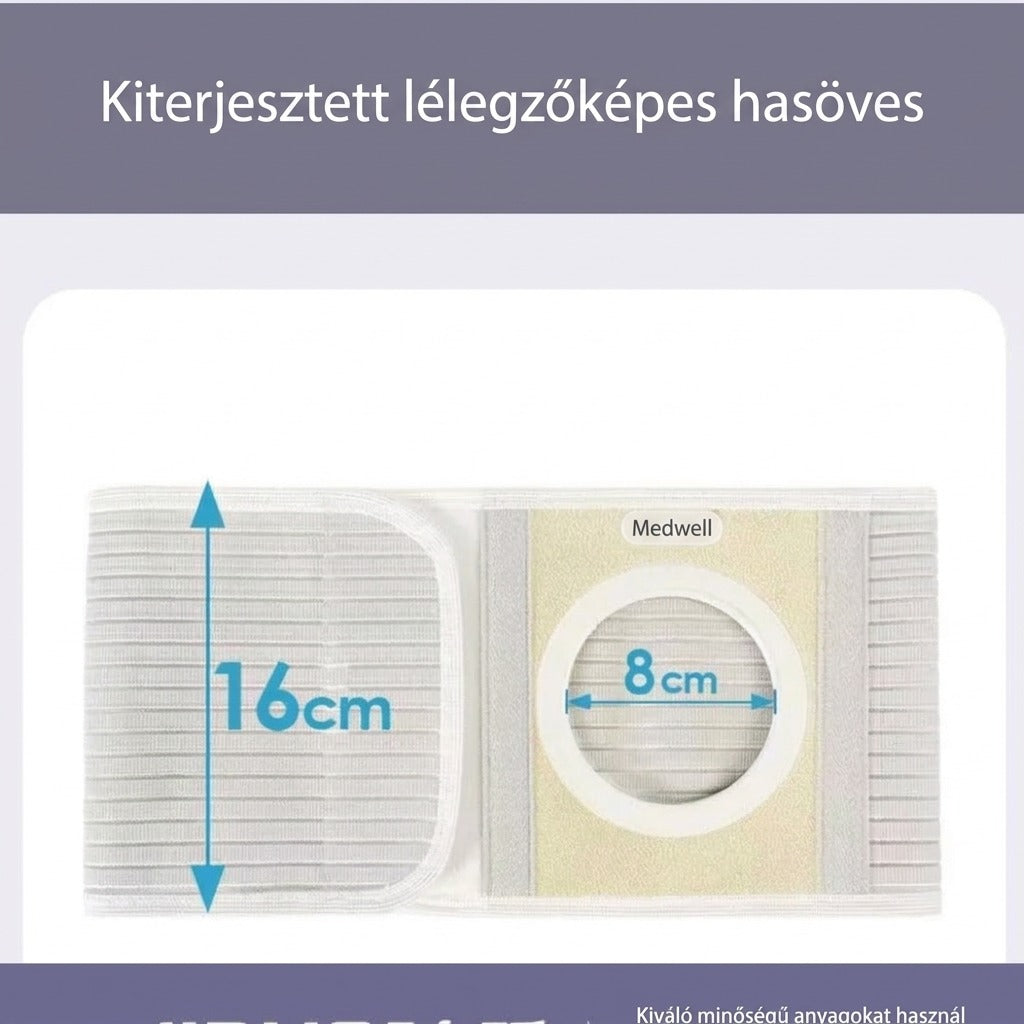 Állítható sztóma- és sérvtámasztó öv