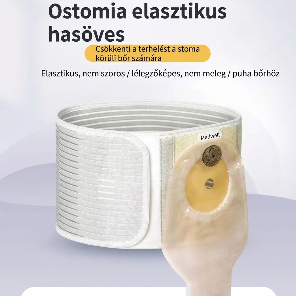 Állítható sztóma- és sérvtámasztó öv