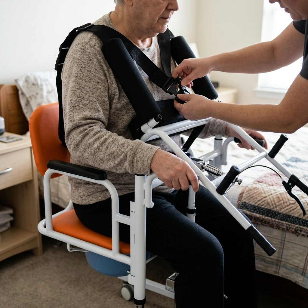 Adjustable Patient Transfer Chair - in use