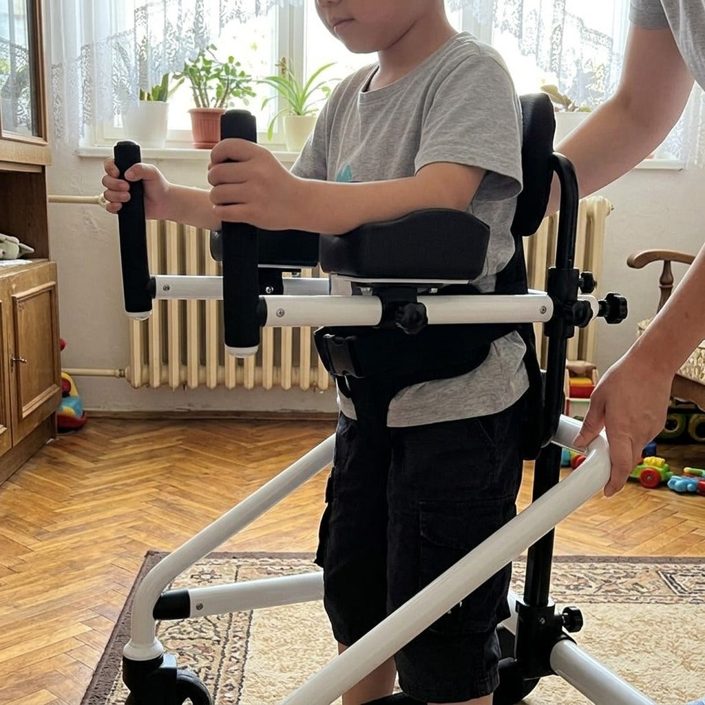 Állítható járástanuló gyermekjáróka - használat közben