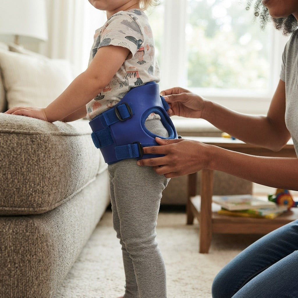 Adjustable Pediatric Hip Brace - in use