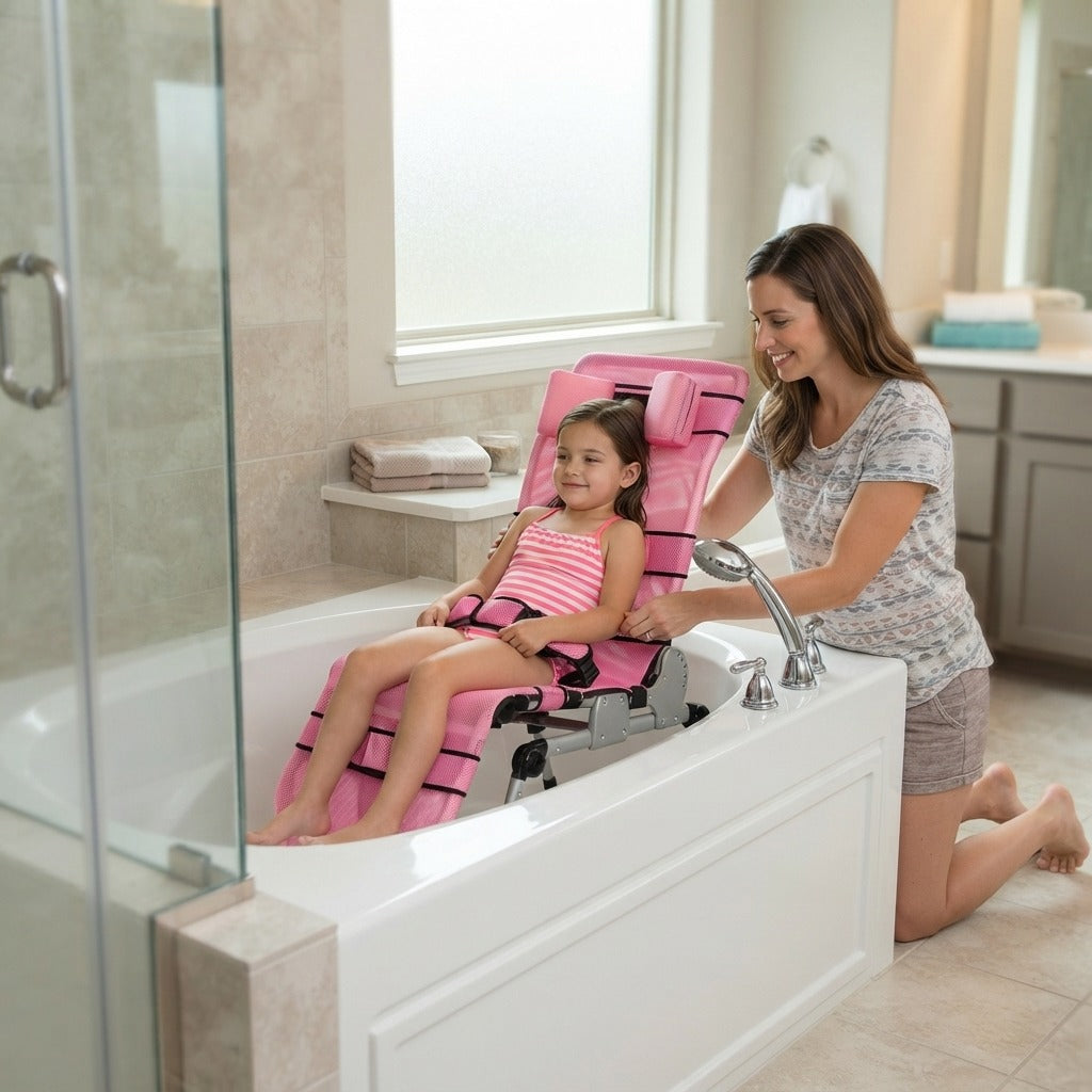 Adjustable Pediatric Home Bath Seat - in everyday life