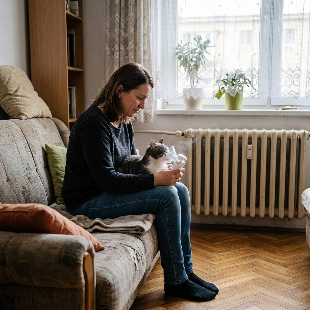 Állítható porlasztómaszk háziállatoknak - otthon
