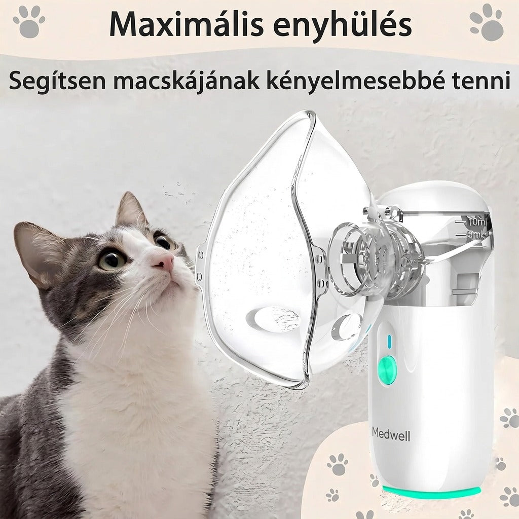 Maximális enyhülés macskának nebulizáció használatán keresztül.