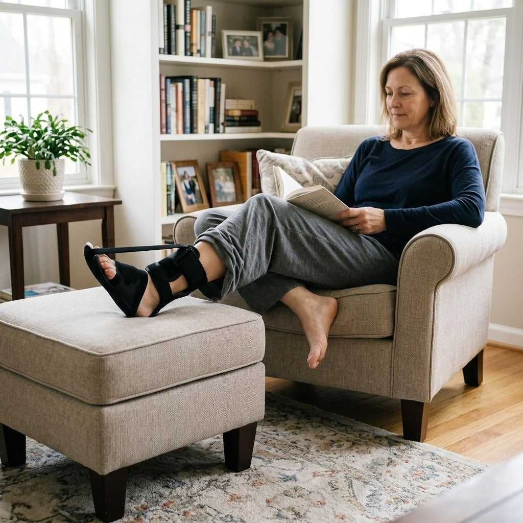 Adjustable Plantar Fasciitis and Drop Foot Brace - in everyday life