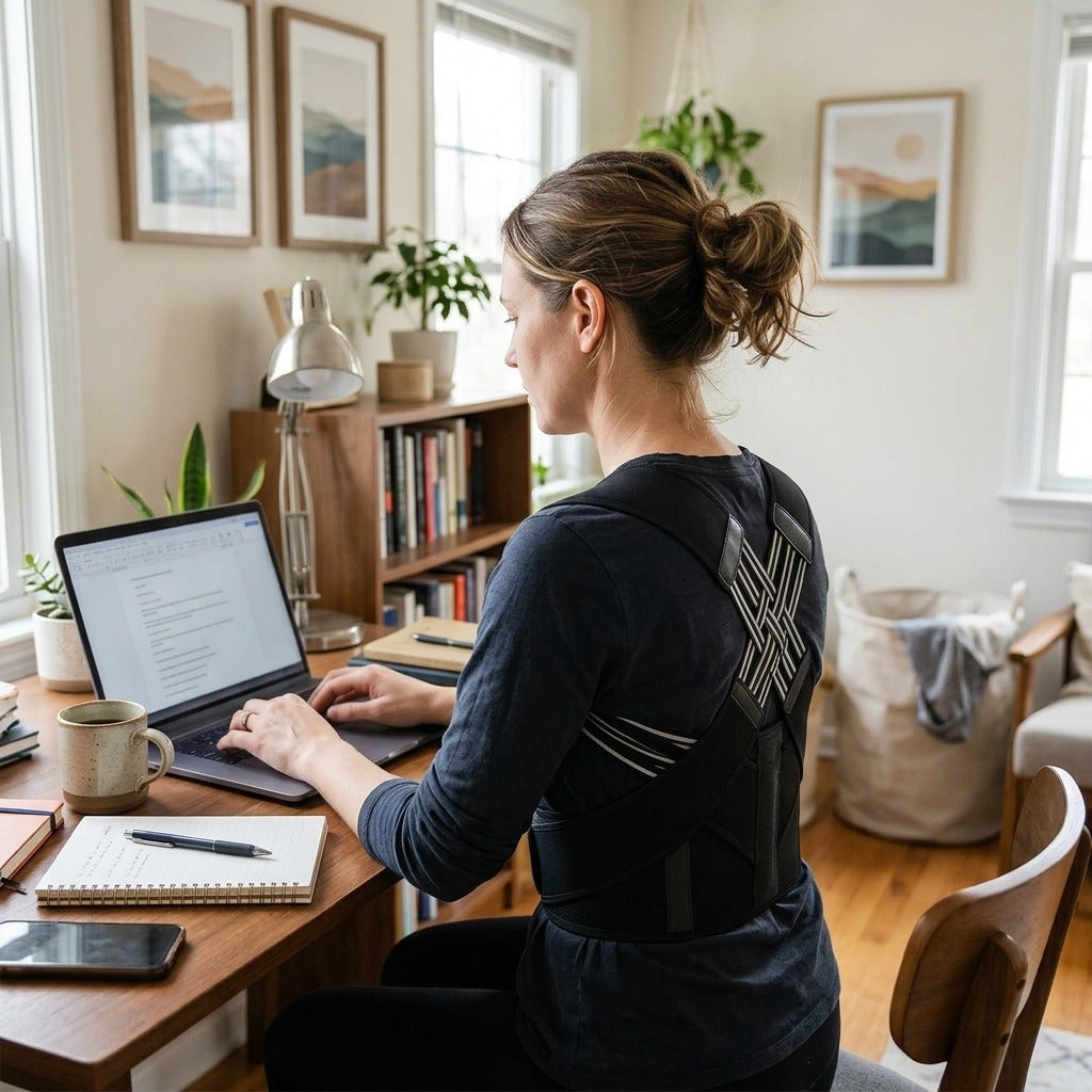 Adjustable Posture Back Brace - in everyday life