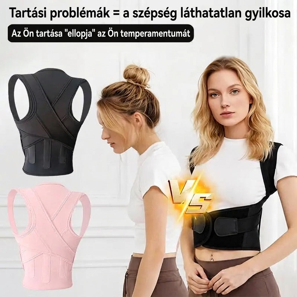 Állítható tartásjavító öv merevítővel