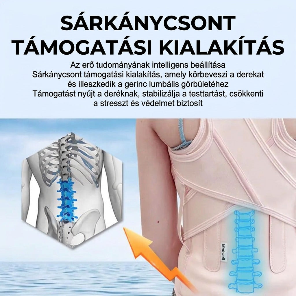 Állítható tartásjavító öv merevítővel