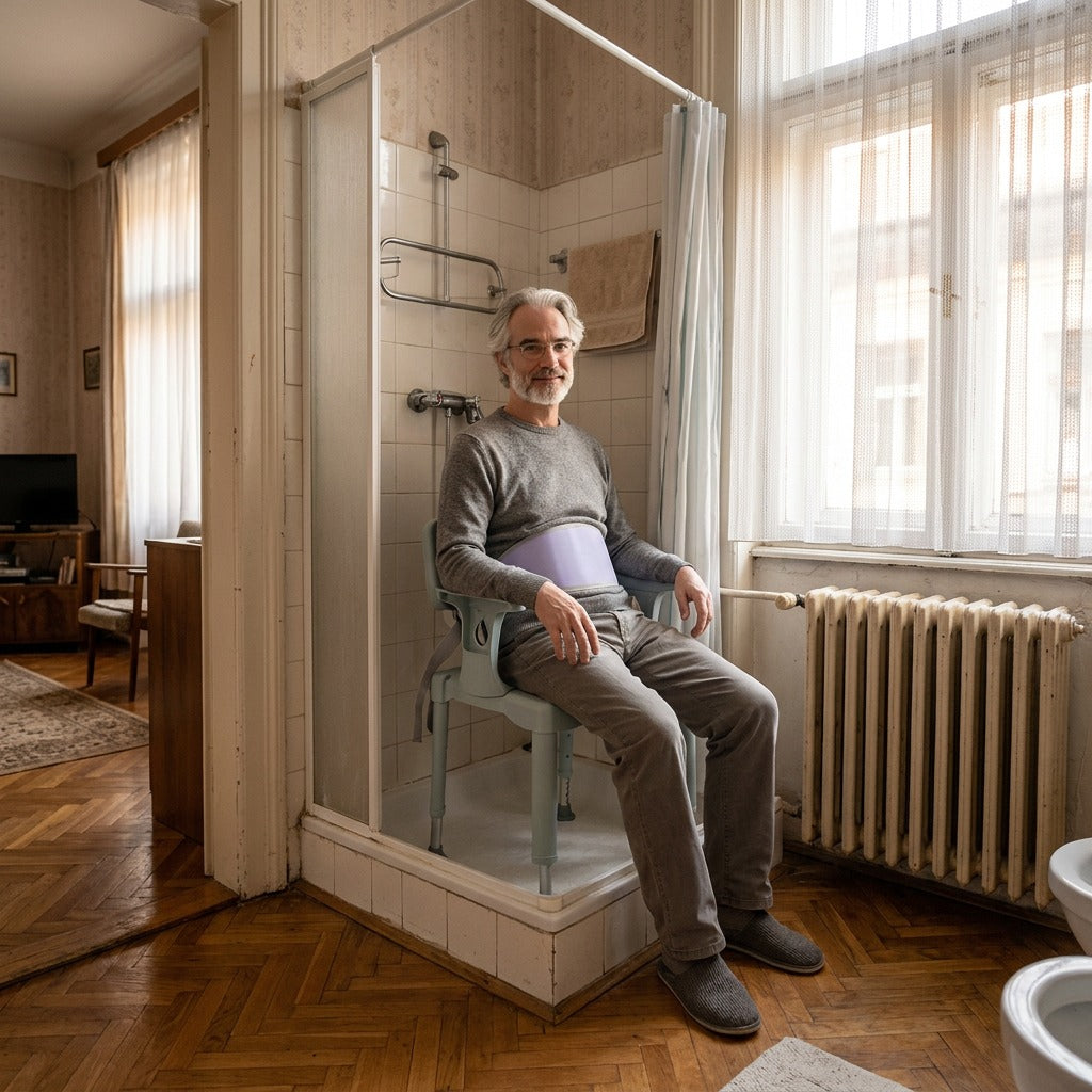 Állítható biztonsági öv zuhanyszékhez - otthon