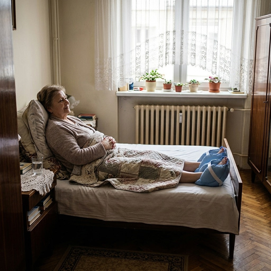 Állítható, puha sarokpárna bokatámasztással - a mindennapokban