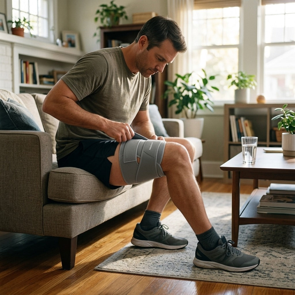 Adjustable Thigh Support Brace - at home