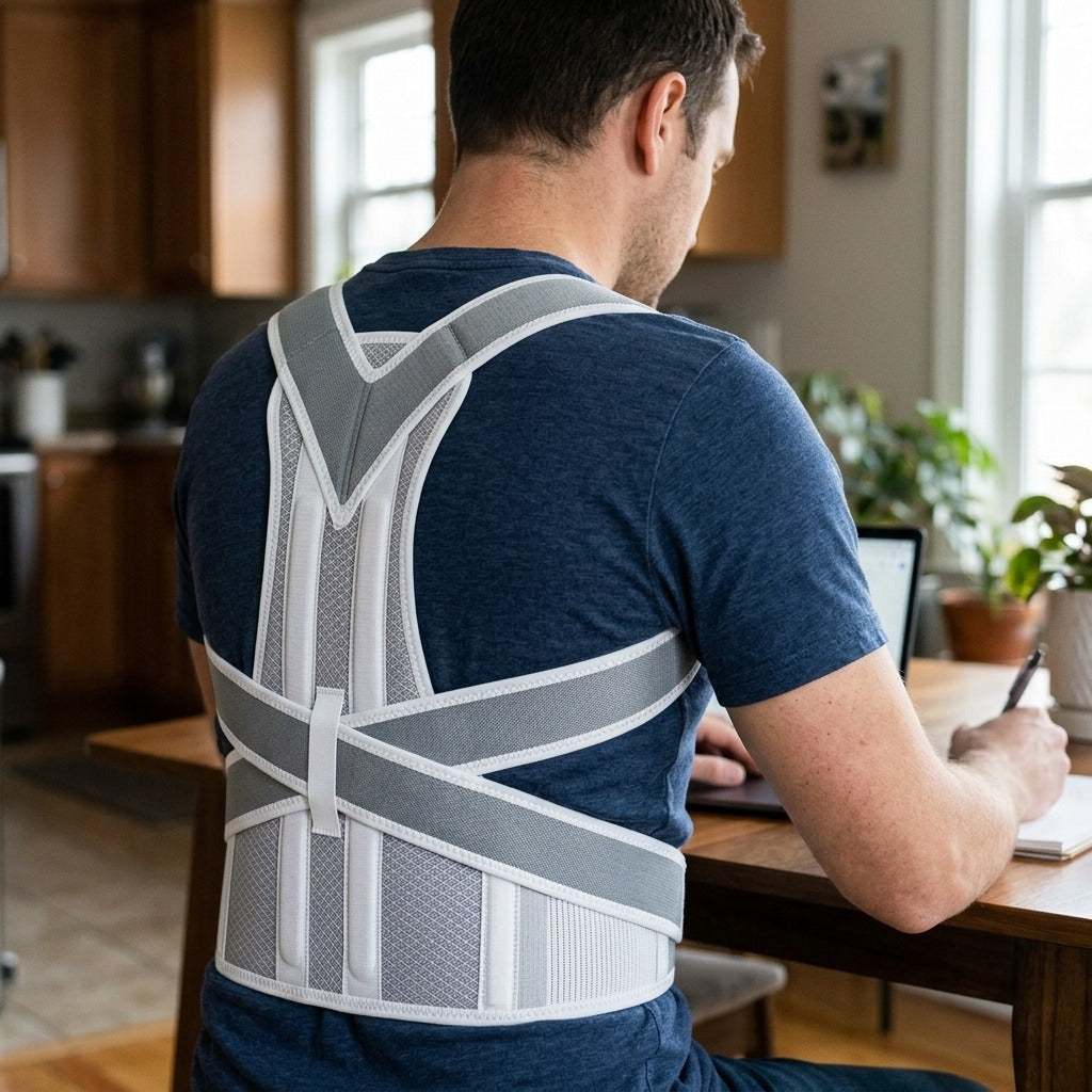 Adult Under-Clothing Posture Belt - in use