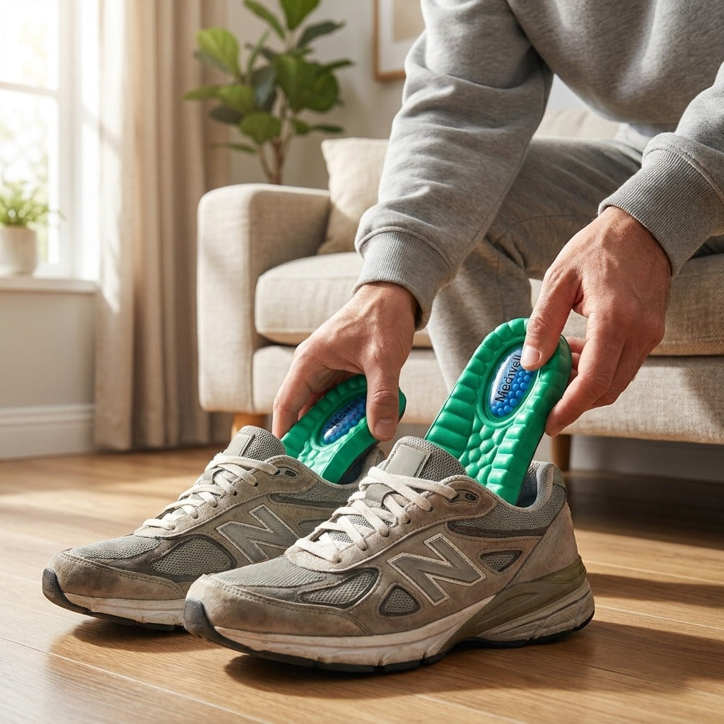 Air Cushion Arch Support Insoles - in use