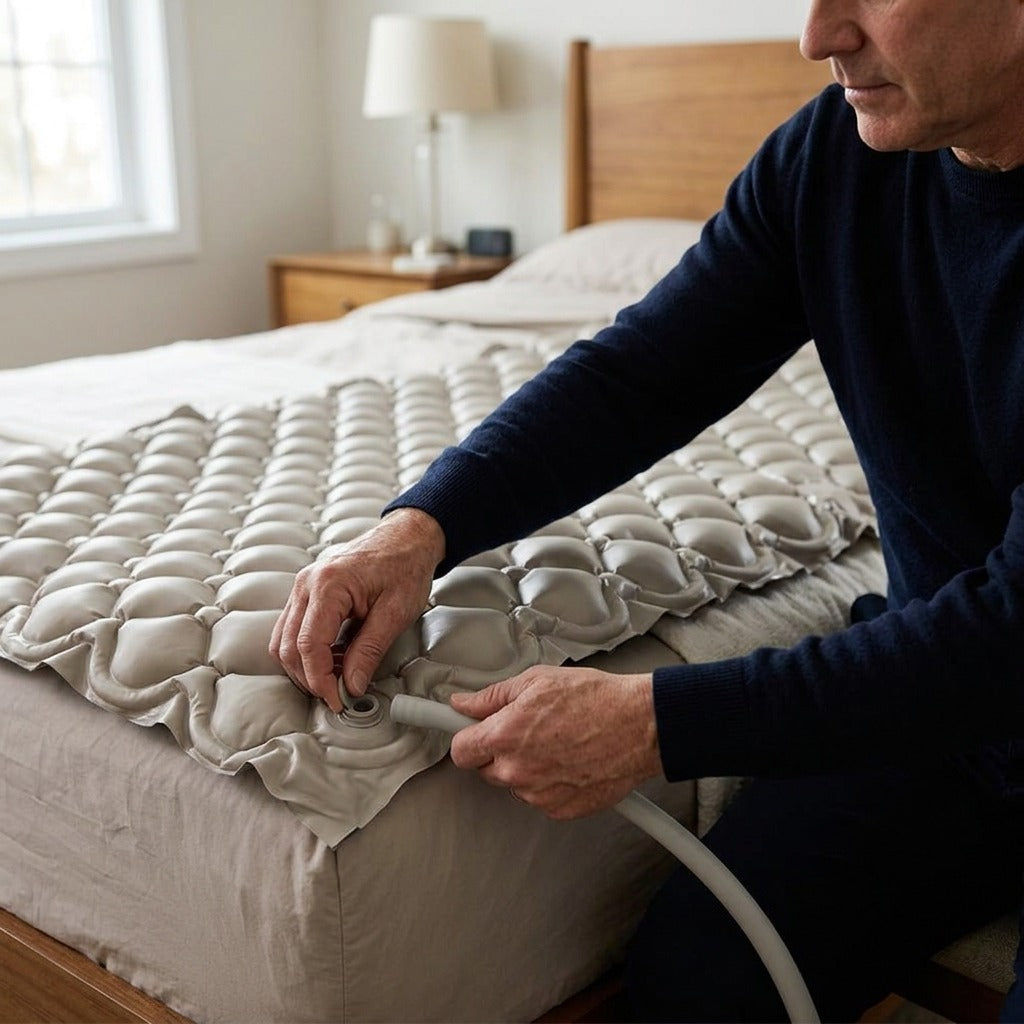 Alternating Air Pressure Mattress Pad - in use