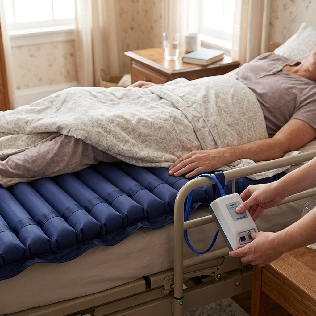 Alternating Pressure Air Mattress for Hospital Beds - in use
