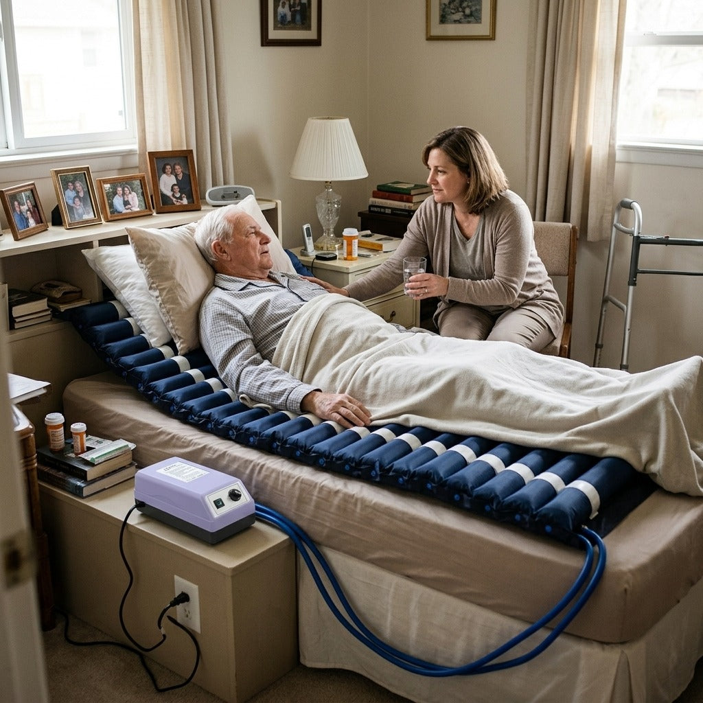 Alternating Pressure Air Mattress with Pump - at home