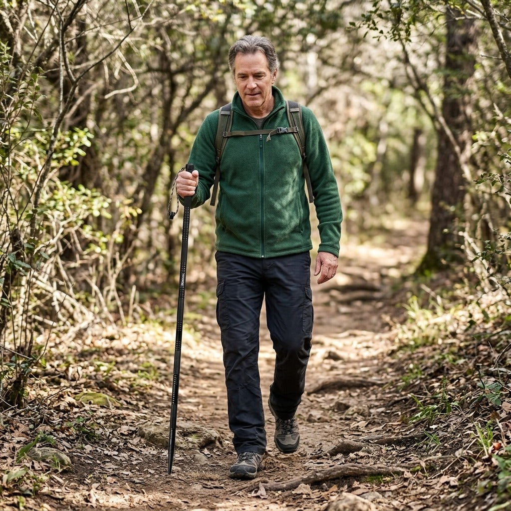 Aluminum Alloy Trekking Poles - in everyday life