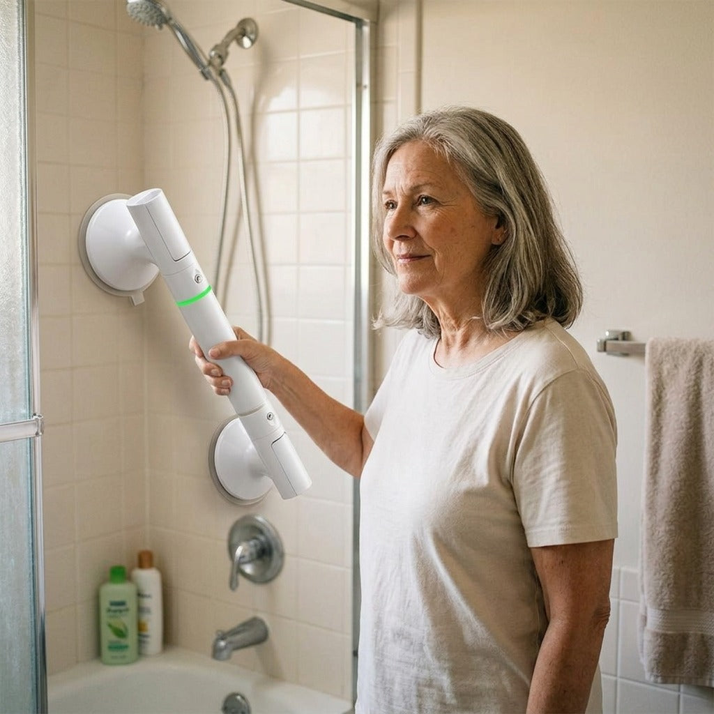 Anti-Slip Shower and Bath Grab Bar - in everyday life