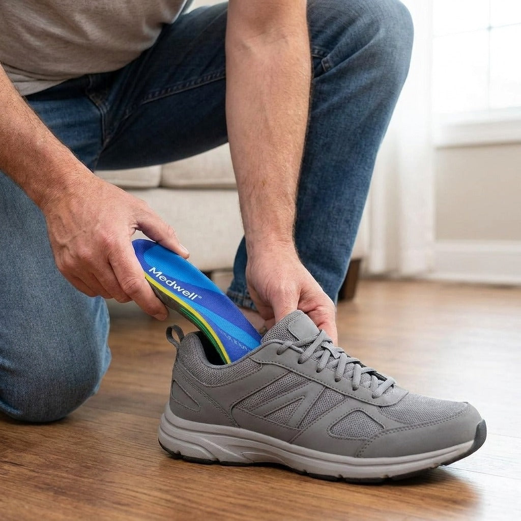 Arch Support Orthotic Insoles for Walking and Running - in use