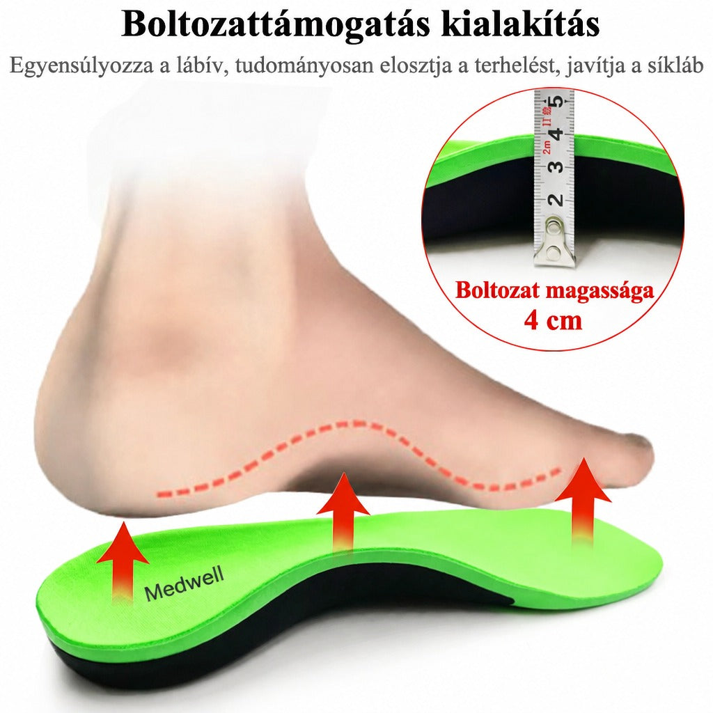 Sport talpbetét boltozattámasszal