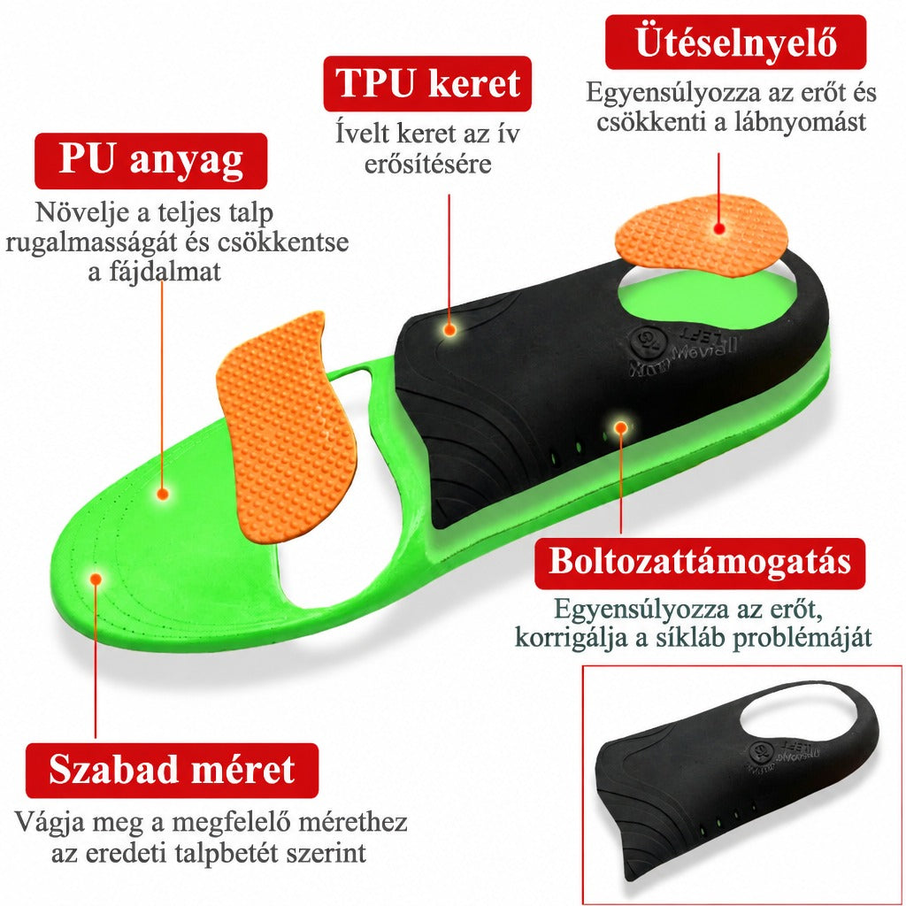 Sport talpbetét boltozattámasszal