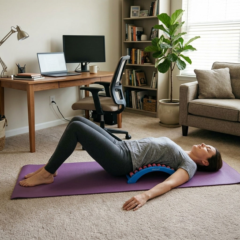 Arched Back Stretcher with Slats, Portable for Desk Breaks - in everyday life