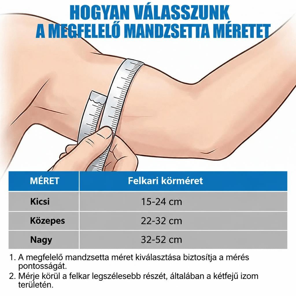 Felkaros vérnyomásmérő mandzsetta