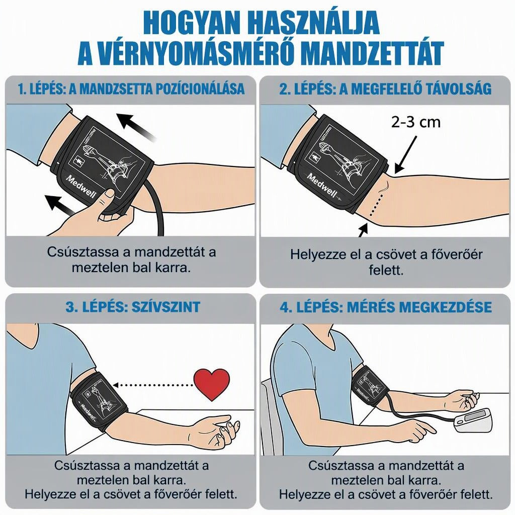 Felkaros vérnyomásmérő mandzsetta