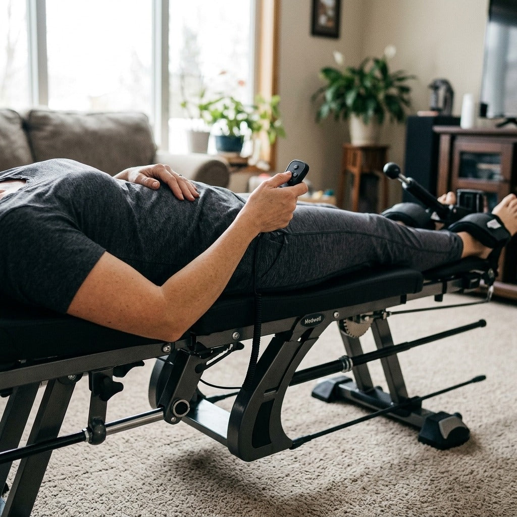 Automatic Inversion Table for Home Use - in use