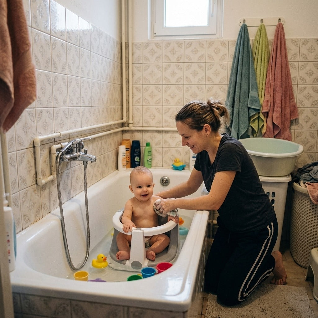 Baba fürdetőülés és fürdetőtámasz - a mindennapokban