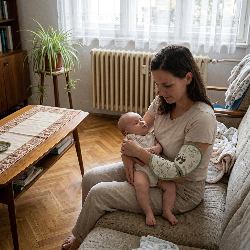 Hűsítő babapárna karra etetéshez - a mindennapokban