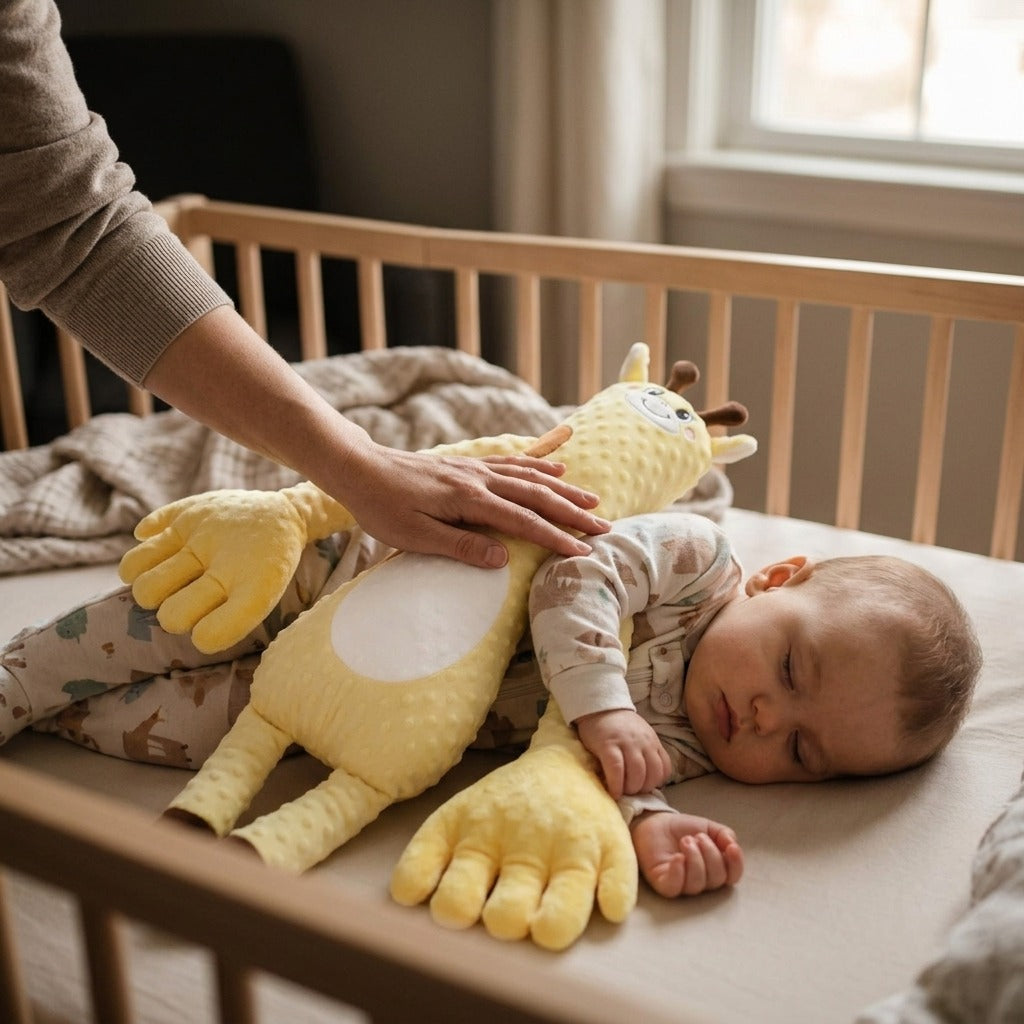 Baby Soothing Palm Pillow for Comforting - in use