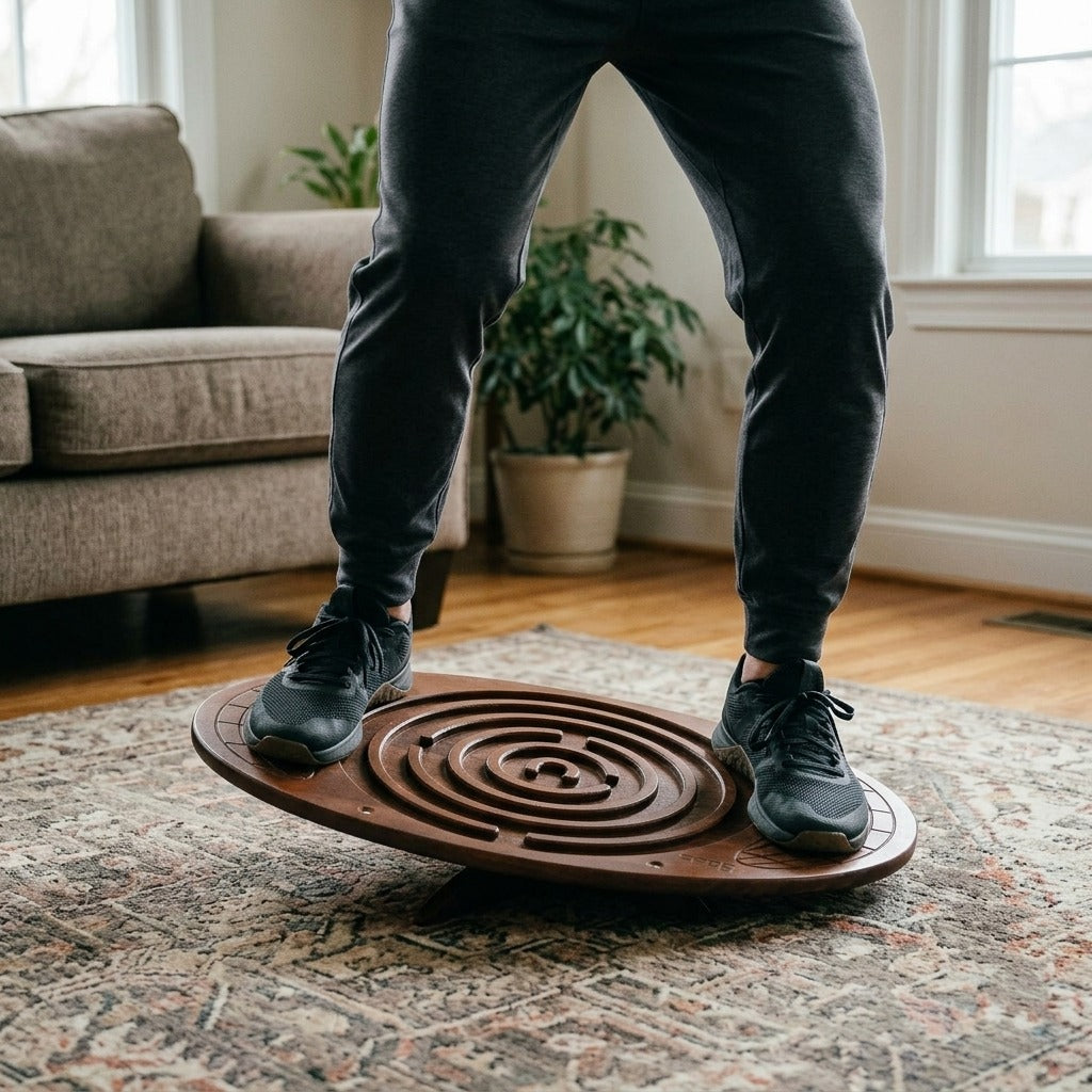Balance Board with Maze Game - in use