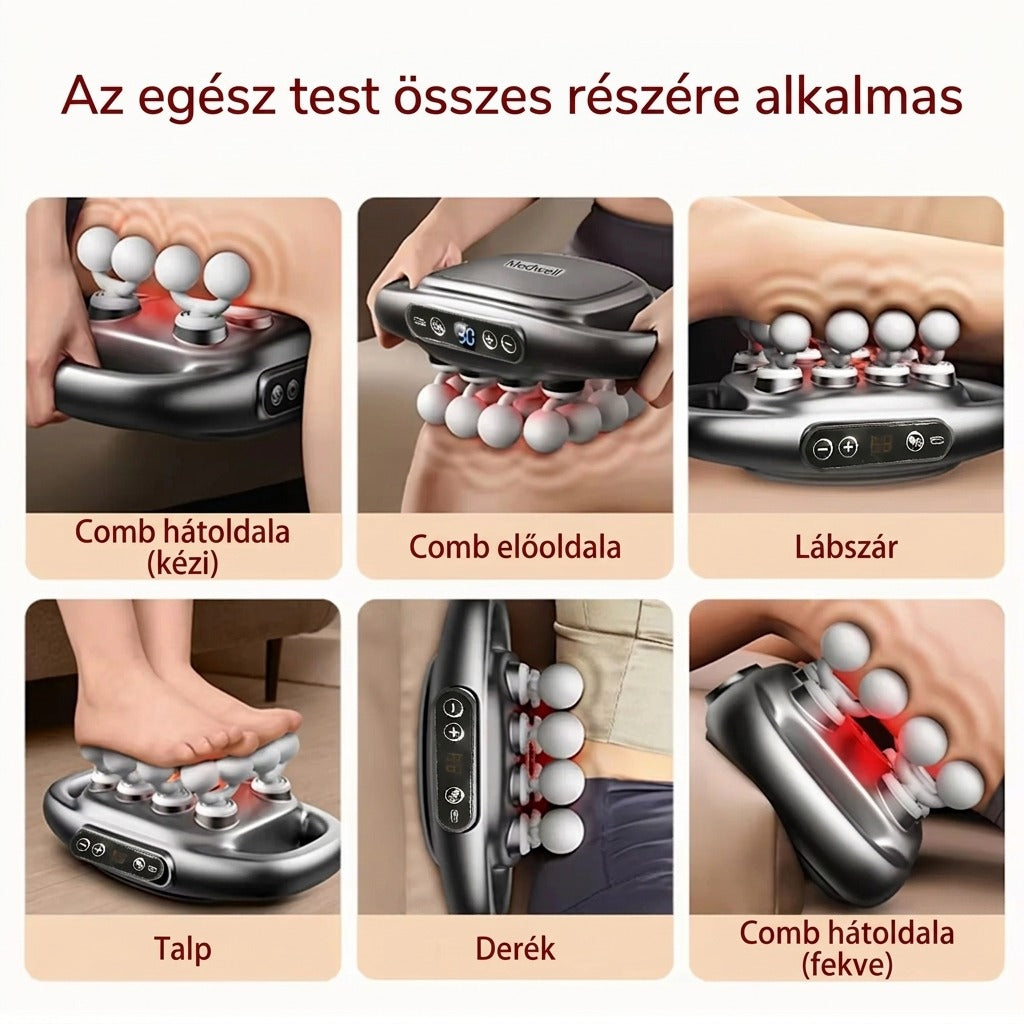 Elemes masszázspisztoly készlet 16 fejjel