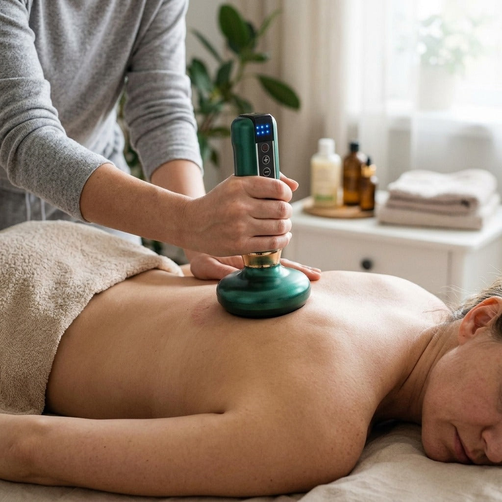 Battery-Powered Suction Cupping Set - in use