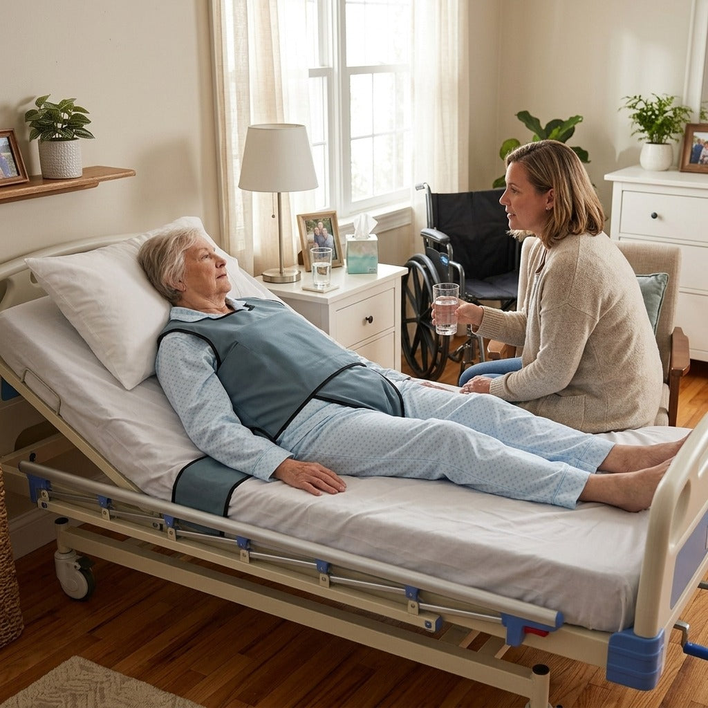 Bed and Wheelchair Positioning Support Vest - at home