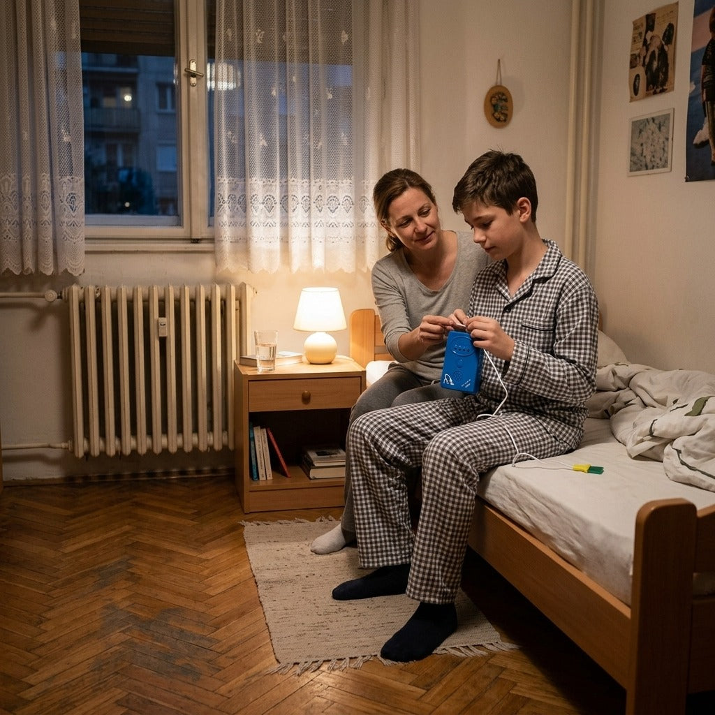 Bepisilésjelző érzékelővel és csipesszel - a mindennapokban