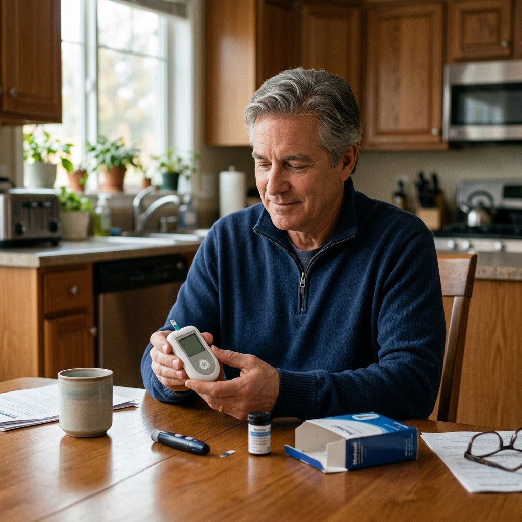 Blood Glucose Meter Kit with Strips and Lancets - in everyday life