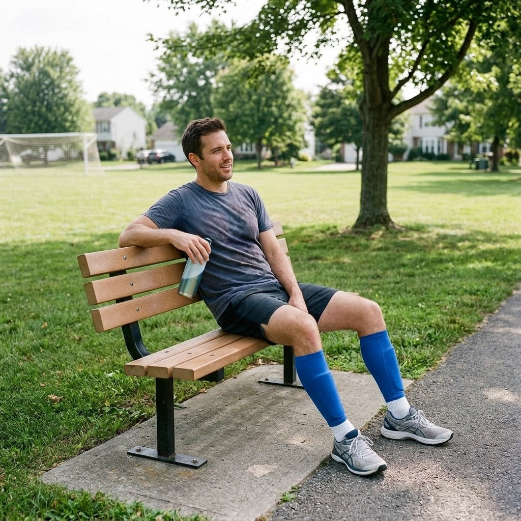 Breathable Calf Compression Sleeve - in everyday life